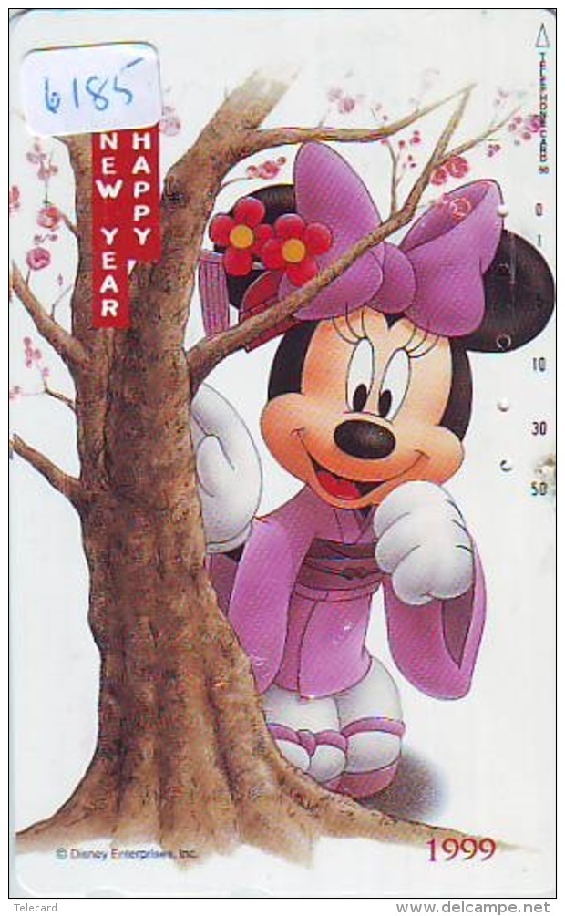 Télécarte Japon / 110-203011 - DISNEY N° 6 - NOUVEL AN NEW YEAR 1999 (6185) MINNIE - Japan Phonecard - Disney