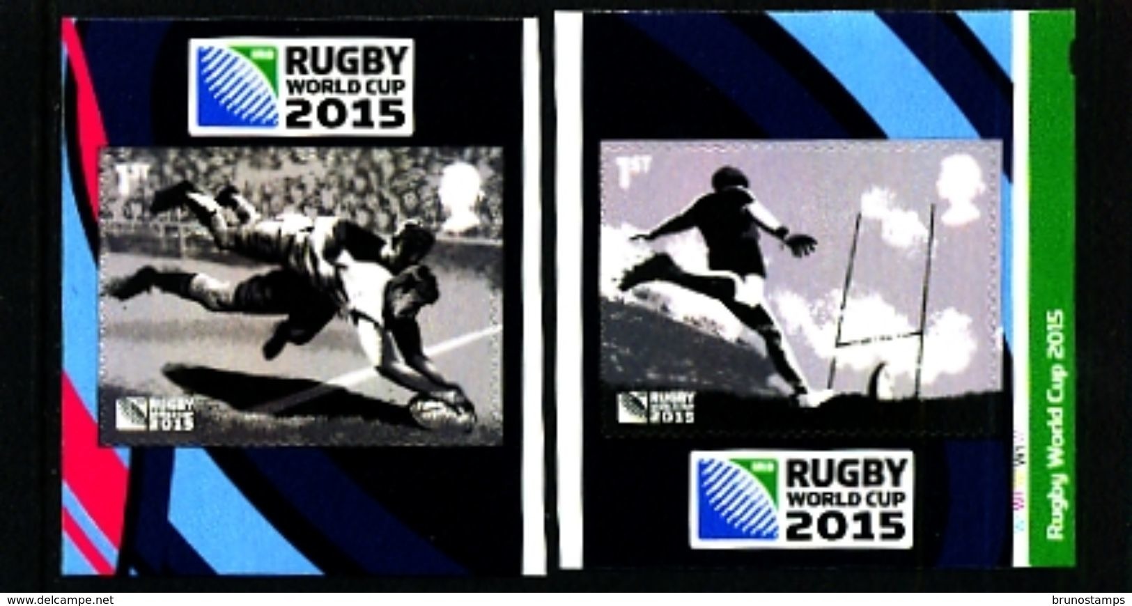 GREAT BRITAIN - 2015  RUGBY  WORLD CUP  S/A  SET  EX BOOKLET  MINT NH - Nuevos