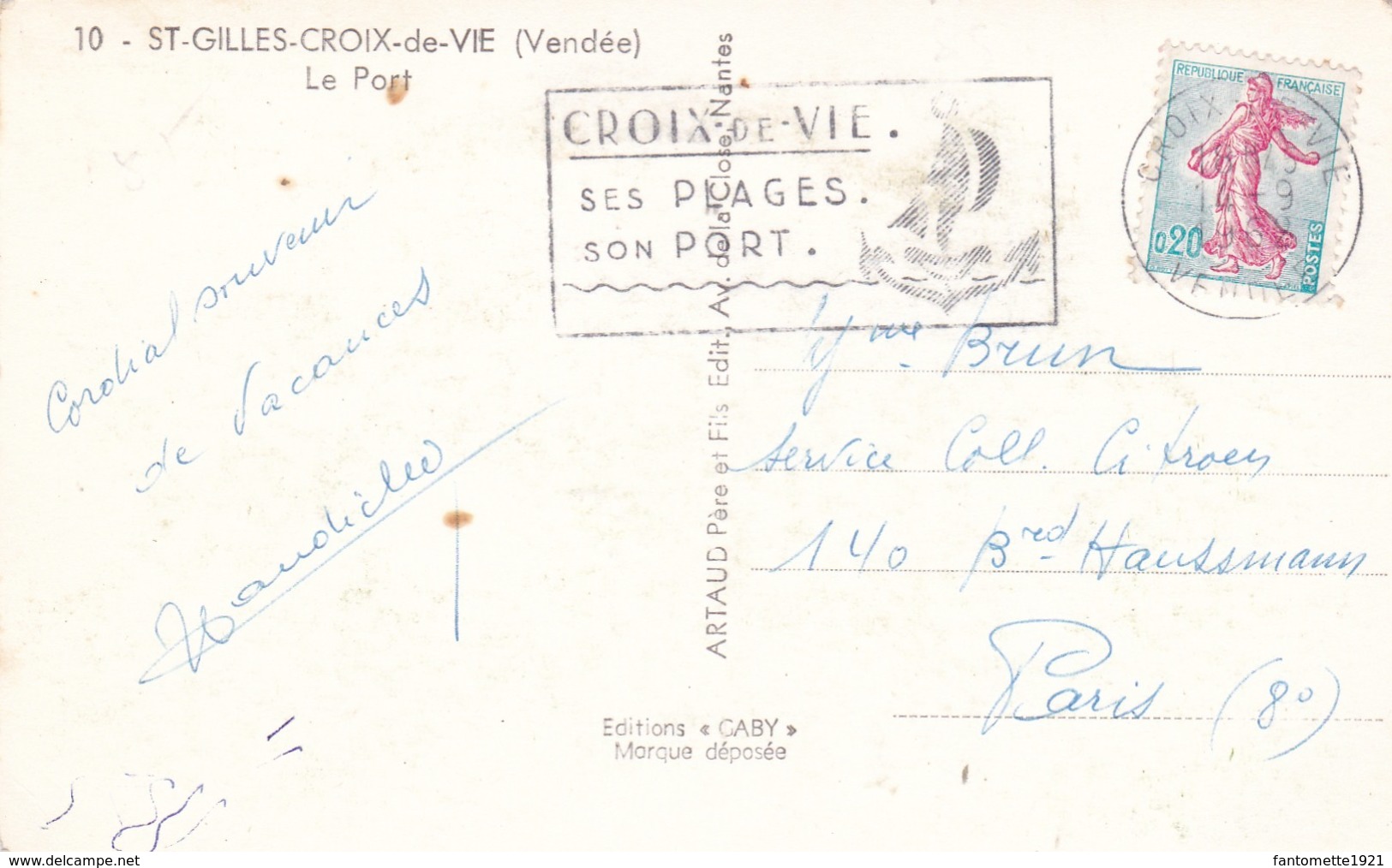 ST GILLES CROIX DE VIE LE PORT/ED. GABY (dil404) - Feignies