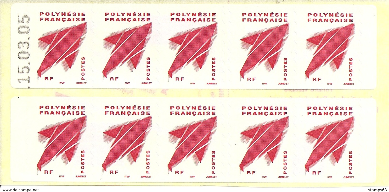 POLYNESIA, 2005, Booklet / Carnet 8a   10xTVP Marara Red - Libretti