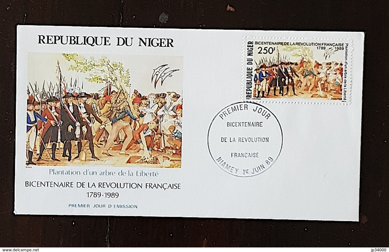 NIGER Bicentenaire Révolution Française. Yvert 774 Sur FDC, Enveloppe 1er Jour. - Revolución Francesa
