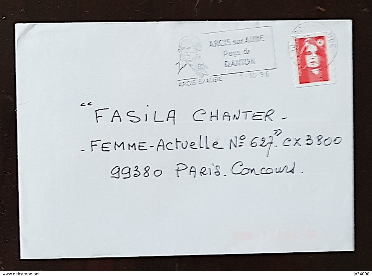 FRANCE Bicentenaire Révolution Française. FLAMME TEMPORAIRE ARCIS SUR AUBE. Danton 1996 - Revolución Francesa