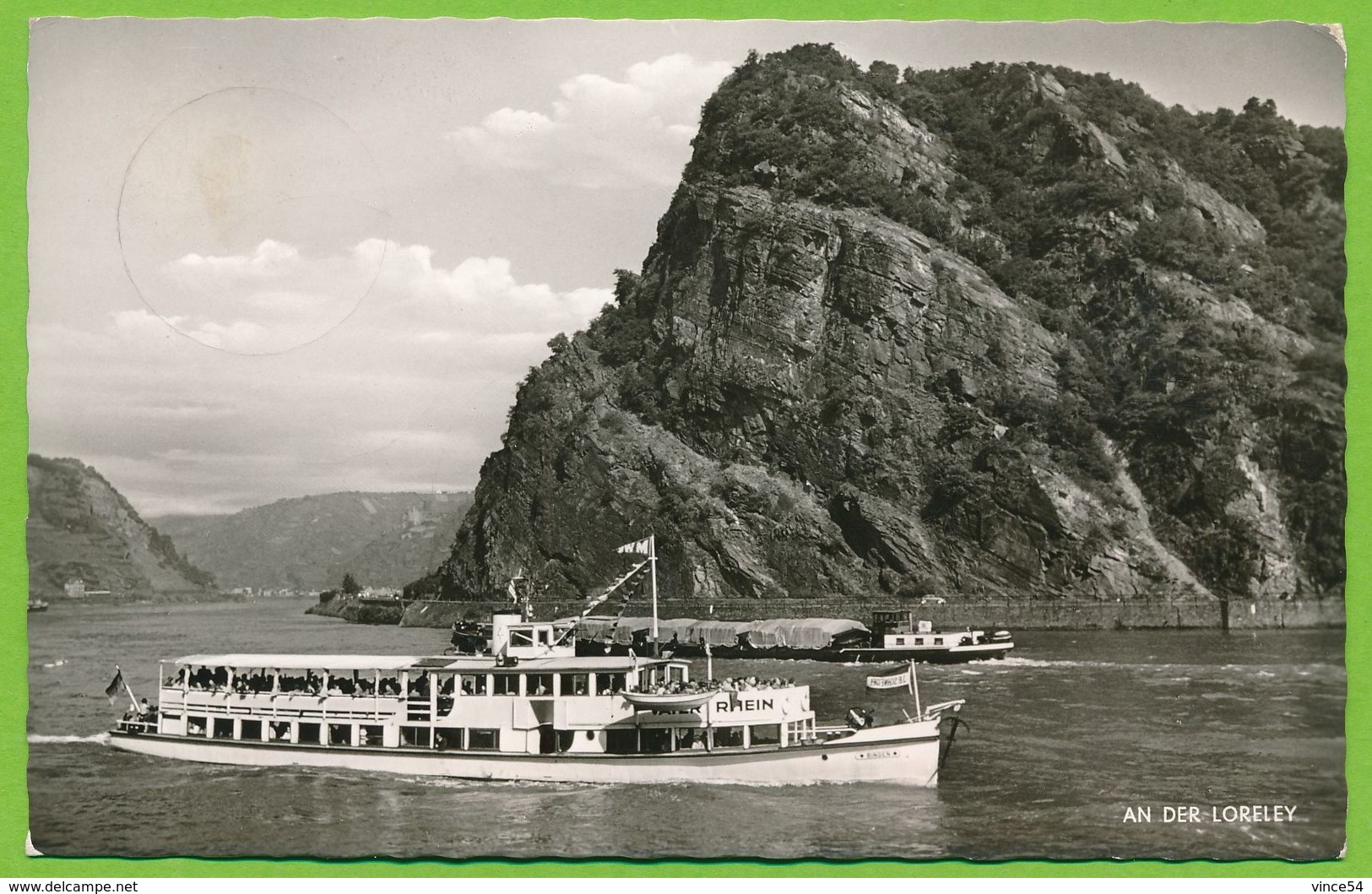 An Der Loreley - Motorschiff Bingen Péniche Binnenschiff - Gelauft 1960 - Loreley