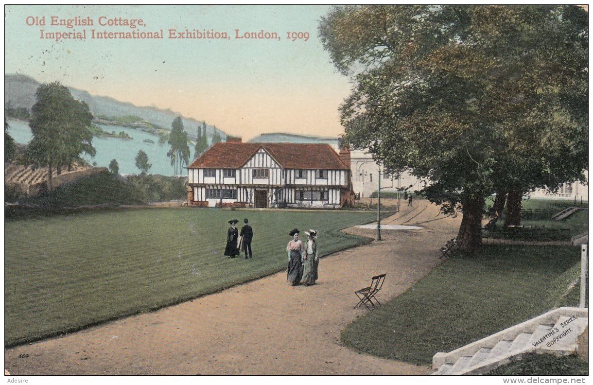 LONDON - Imperial International Exhibition, Old English Cottage, Gel.1909 - Sonstige & Ohne Zuordnung