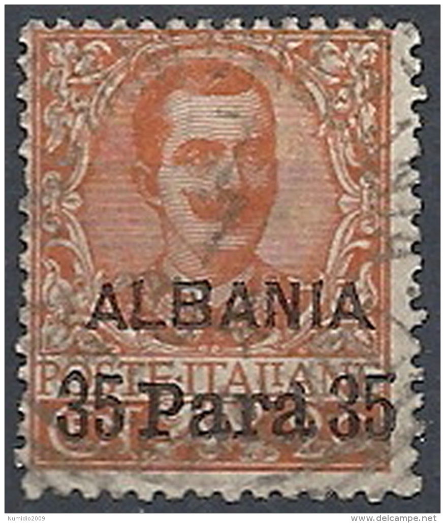 1902 ALBANIA USATO 35 PA SU 20 CENT - RR11956-3 - Albanië