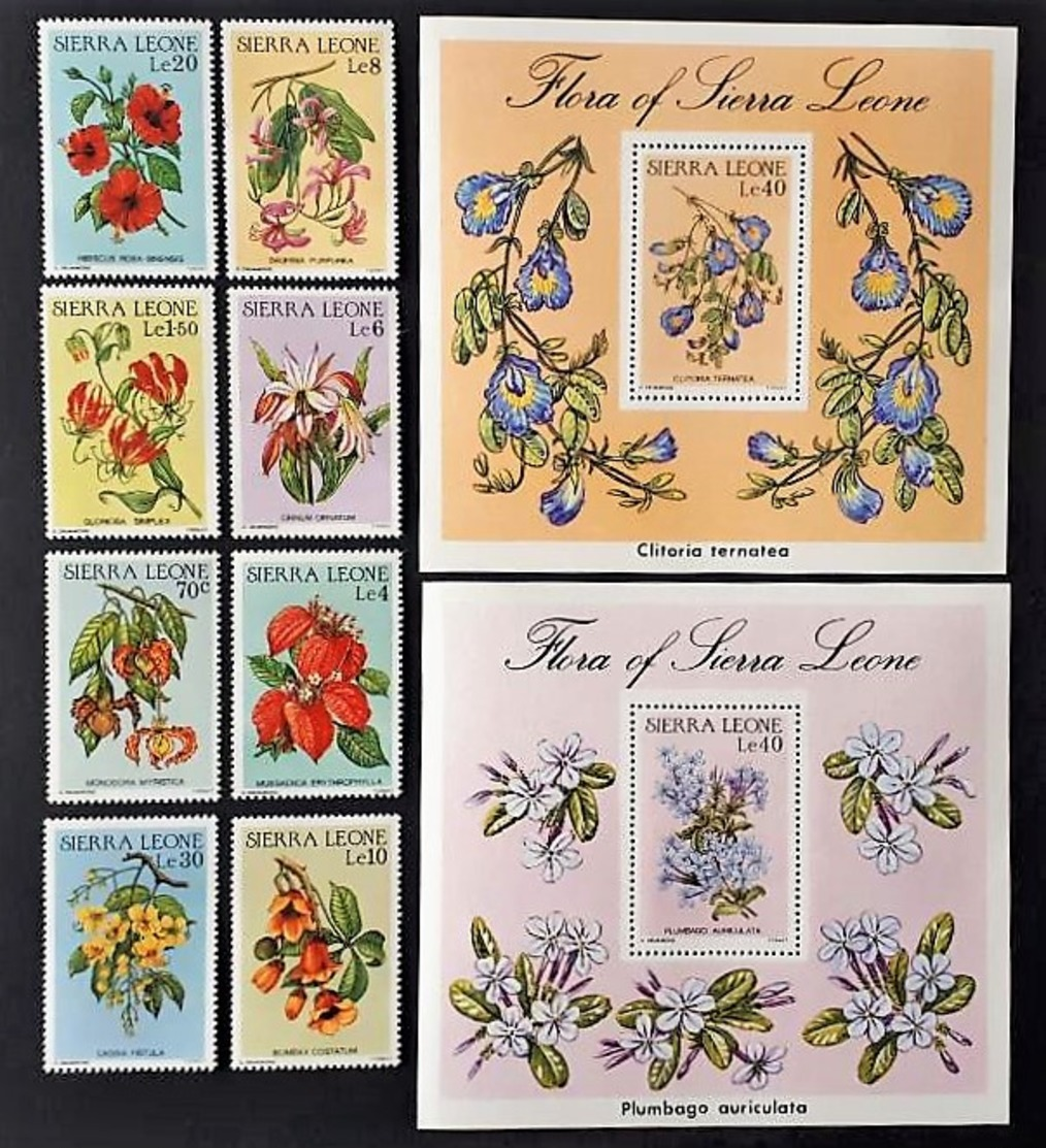 Sierra Leone  1986** Mi.901-10 Flowers MNH [22,48] - Autres & Non Classés