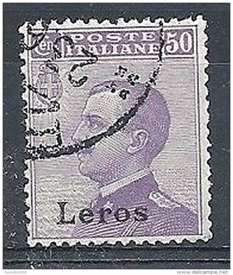 1912 EGEO LERO USATO 50 CENT - RR7829-2 - Egée (Lero)