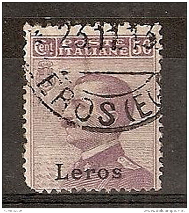 1912 EGEO LERO USATO EFFIGIE 50 CENT - RR5649 - Egée (Lero)