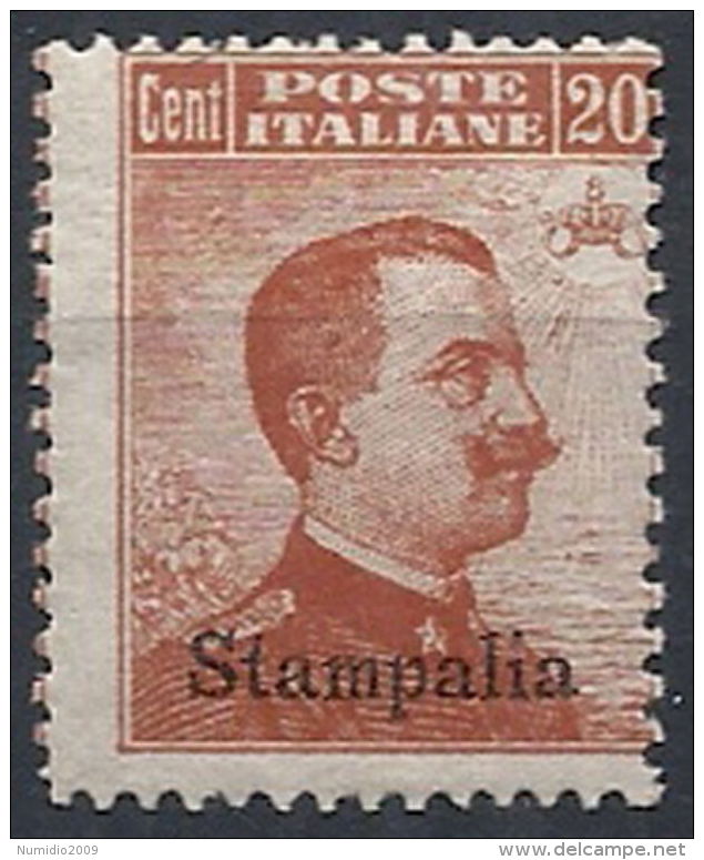 1917 EGEO STAMPALIA EFFIGIE 20 CENT MNH ** - RR12394 - Egée (Stampalia)