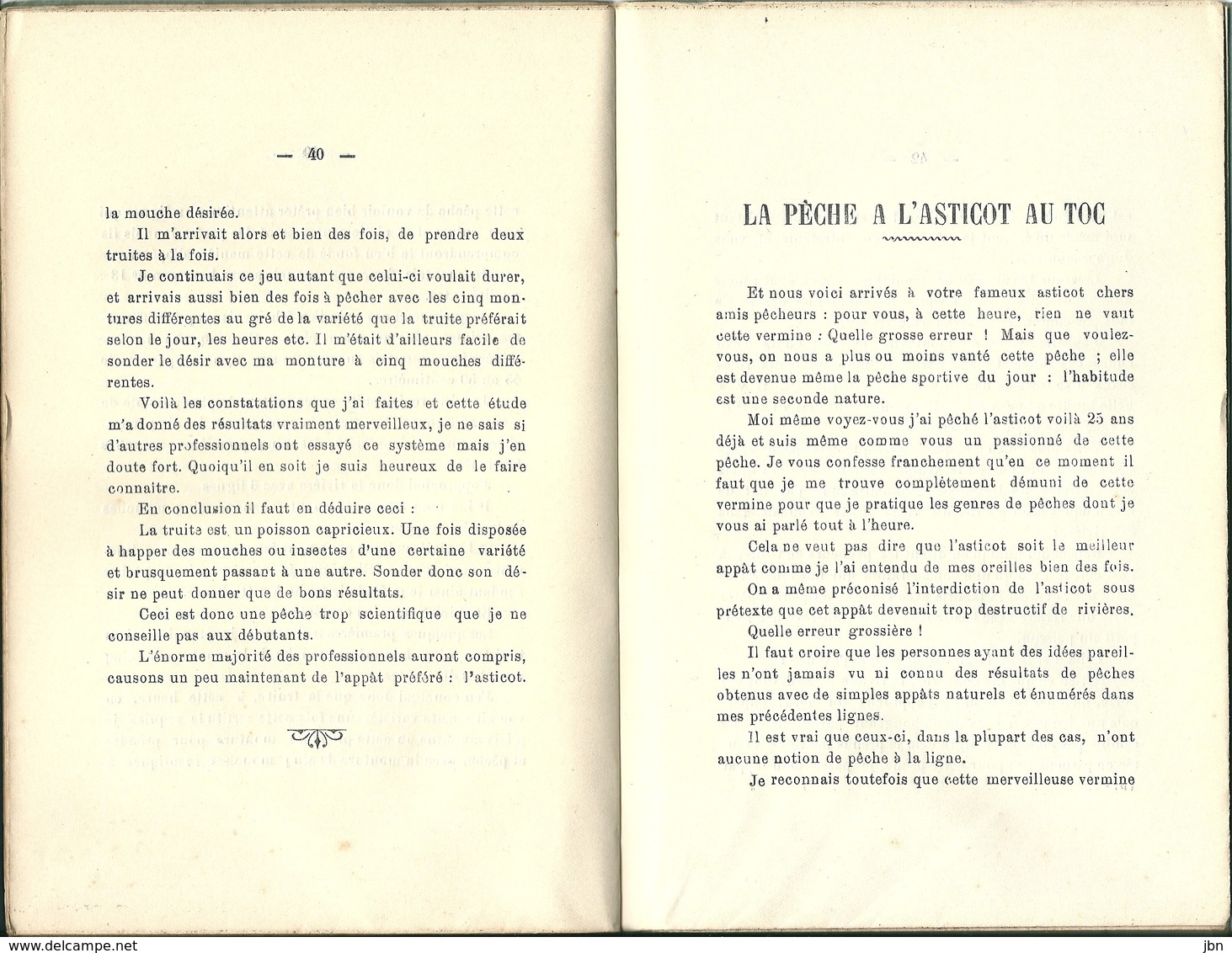 Brochure Manuel Pratique Pêche à La Truite JACKY Georges Aulus-les-Bains Ariège - 1901-1940