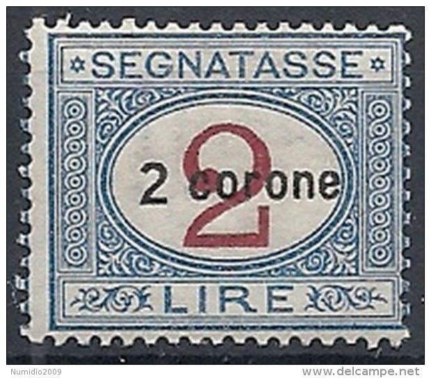 1922 DALMAZIA SEGNATASSE 2 CORONE MNH ** - RR12186 - Dalmatie