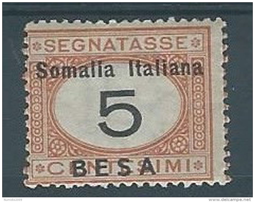 1923 SOMALIA SEGNATASSE 5 B MH * - RR12781 - Somalia