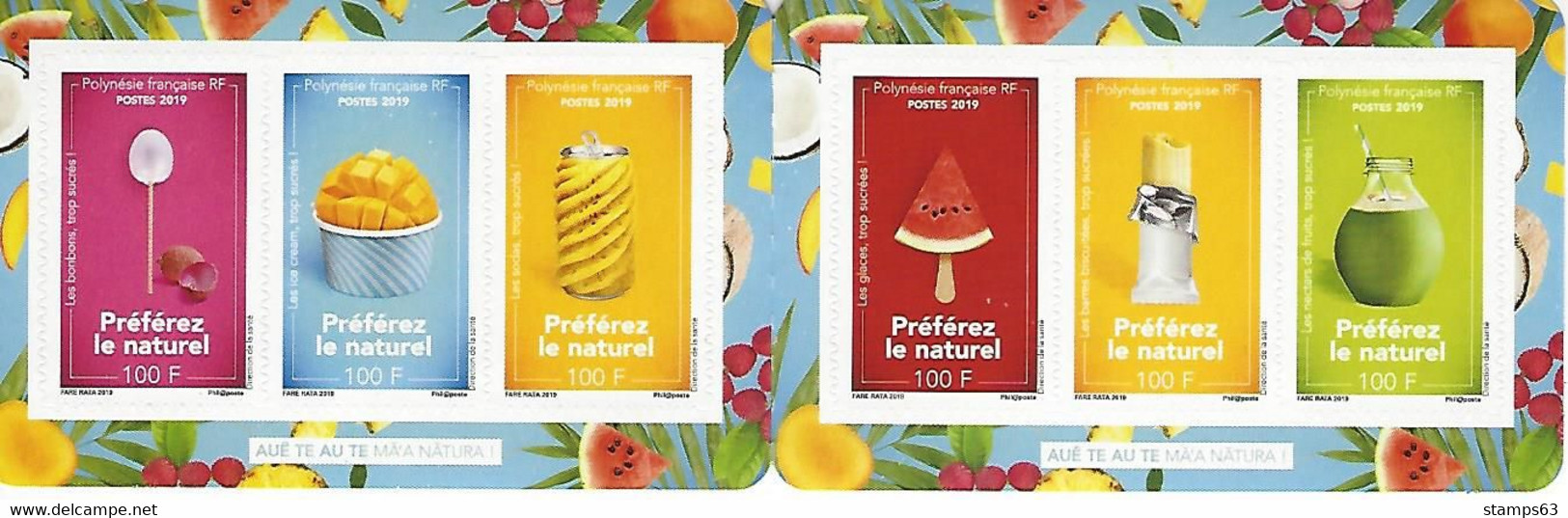 POLYNESIA, 2019, Booklet / Carnet 45,  Prefer Natural Food - Markenheftchen