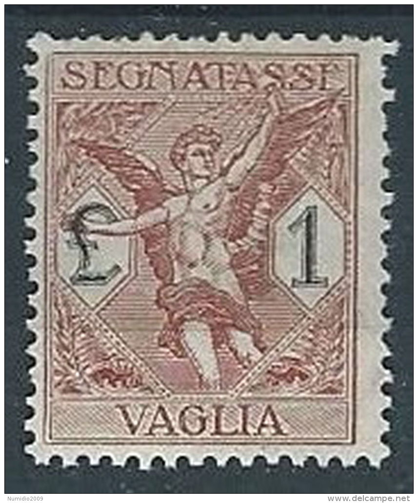 1924 REGNO SEGNATASSE PER VAGLIA 1 LIRA MH * - RR12901 - Vaglia Postale