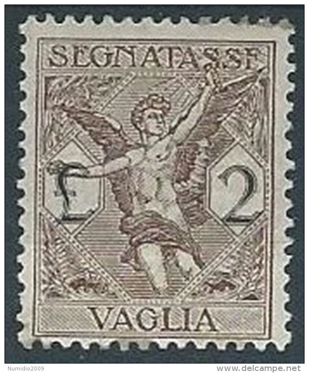 1924 REGNO SEGNATASSE PER VAGLIA 2 LIRE MH * - RR13726 - Taxe Pour Mandats