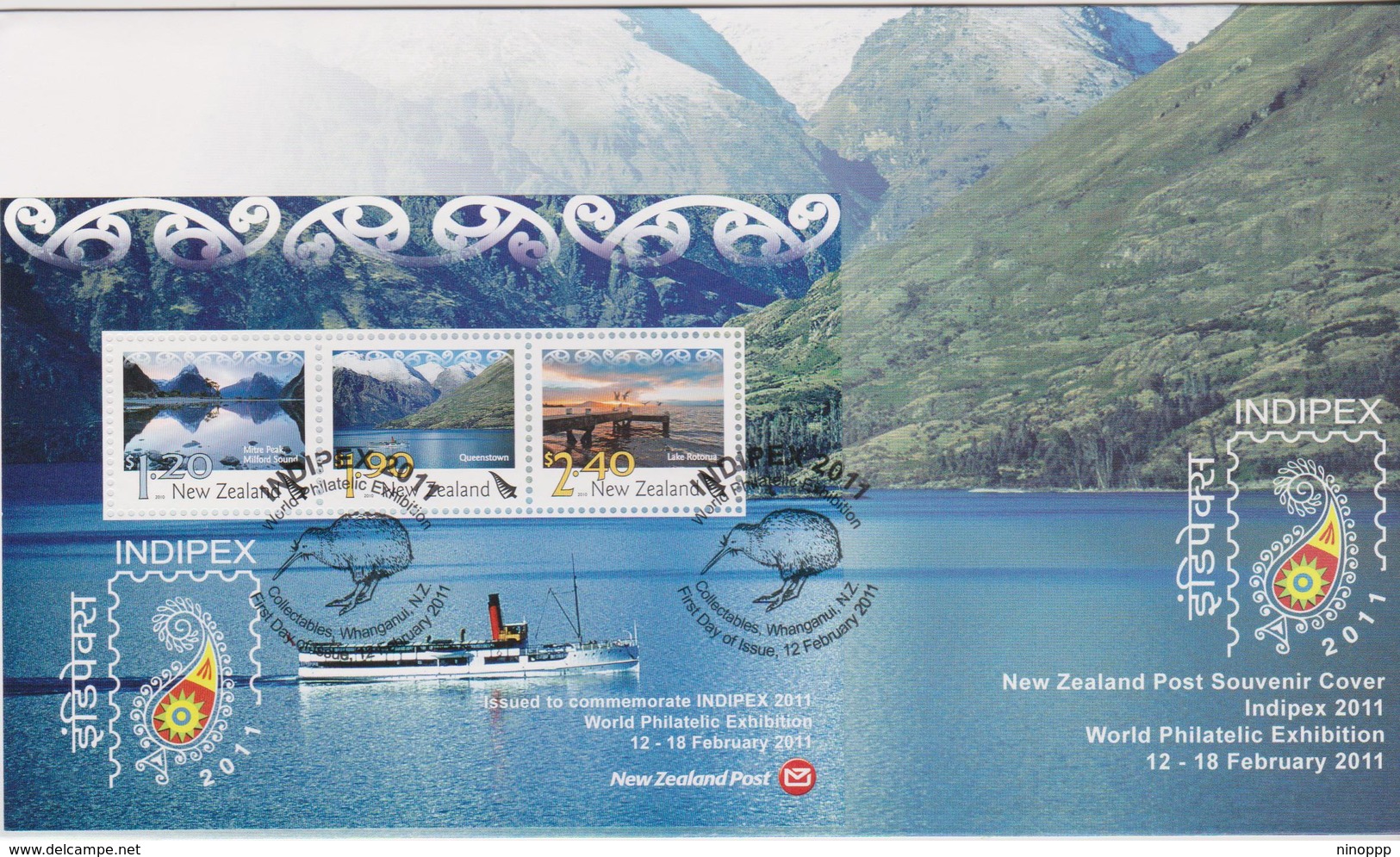 New Zealand 2011  Indipex Miniature Sheet FDC - FDC