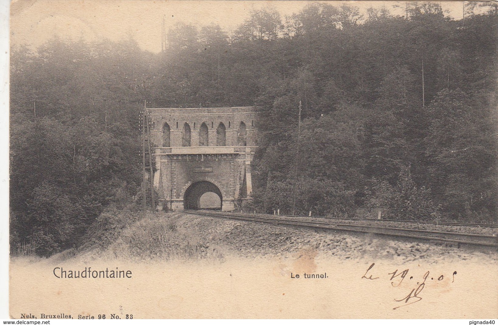 Cp , BELGIQUE , CHAUDFONTAINE , Le Tunnel - Chaudfontaine