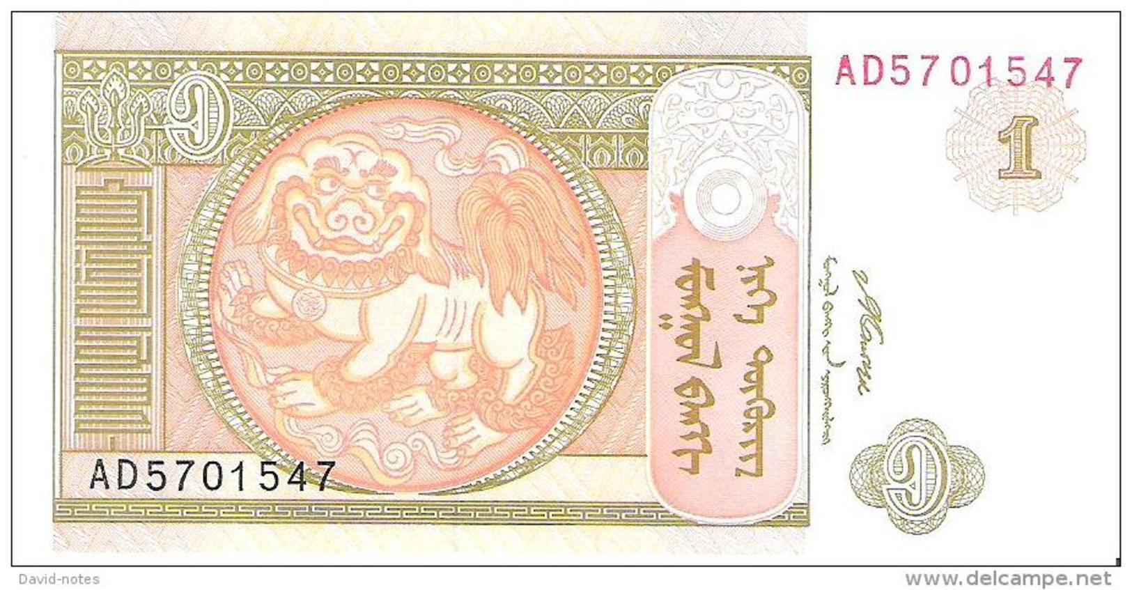 Mongolia - Pick 61A - 1 Tugrik 2008 - Unc - Mongolia