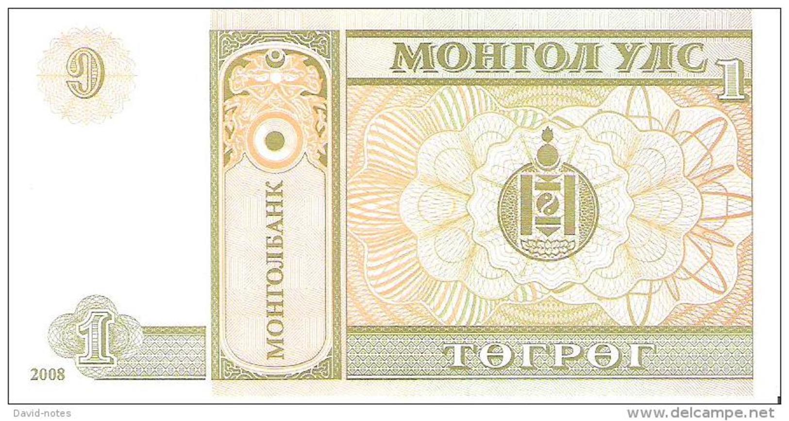 Mongolia - Pick 61A - 1 Tugrik 2008 - Unc - Mongolie