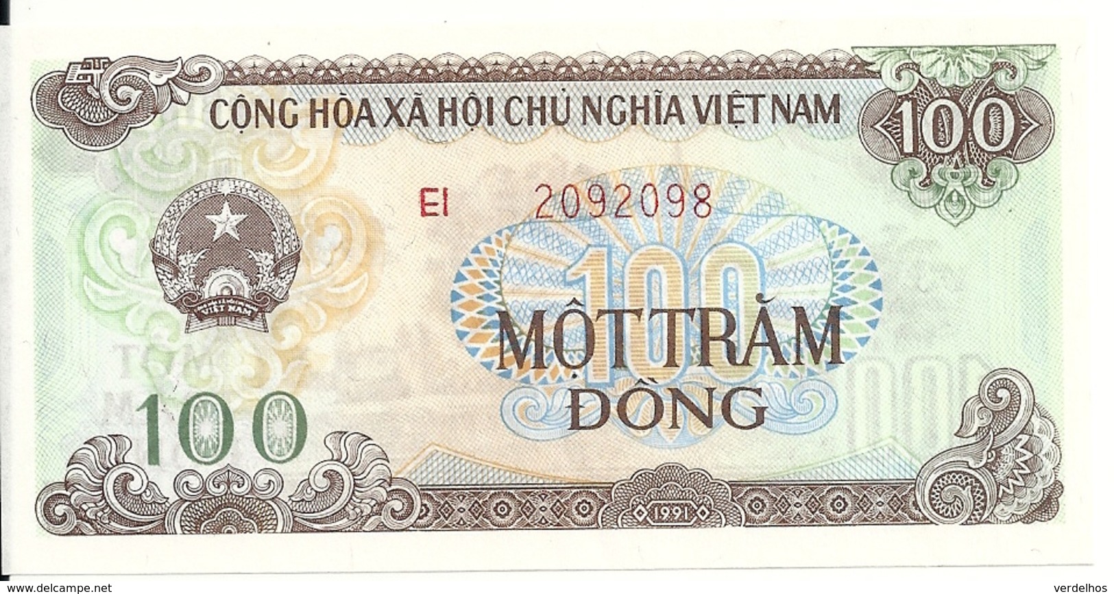 VIET NAM 100 DONG 1991 UNC P 105 - Vietnam