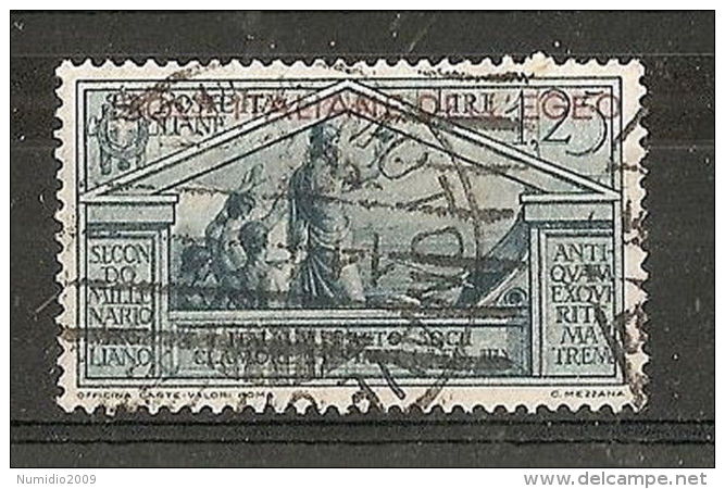 1930 EGEO USATO VIRGILIO 1,25 LIRE - RR5848 - Egeo