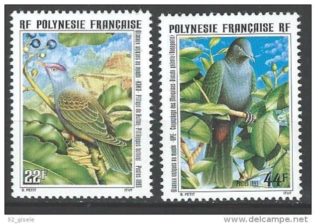 Polynésie YT 479 Et 480 " Oiseaux Uniques Au Monde " 1995 Neuf** - Unused Stamps