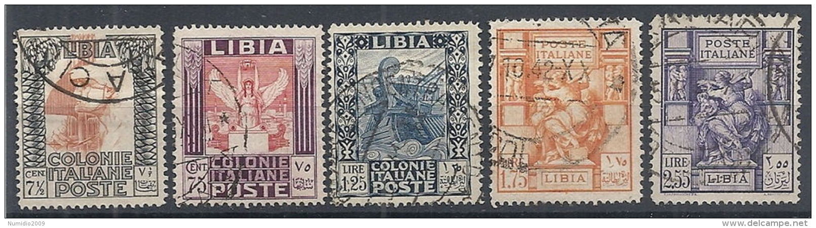 1931 LIBIA USATO PITTORICA E SIBILLA LIBICA - RR12684 - Libia