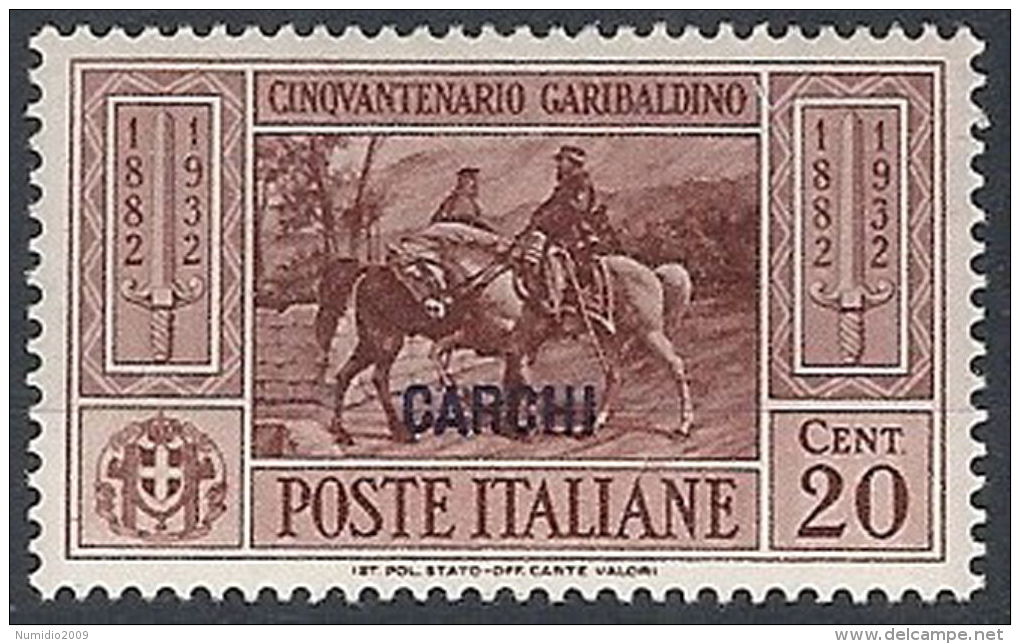 1932 EGEO CARCHI GARIBALDI 20 CENT MH * - RR12386 - Egée (Carchi)