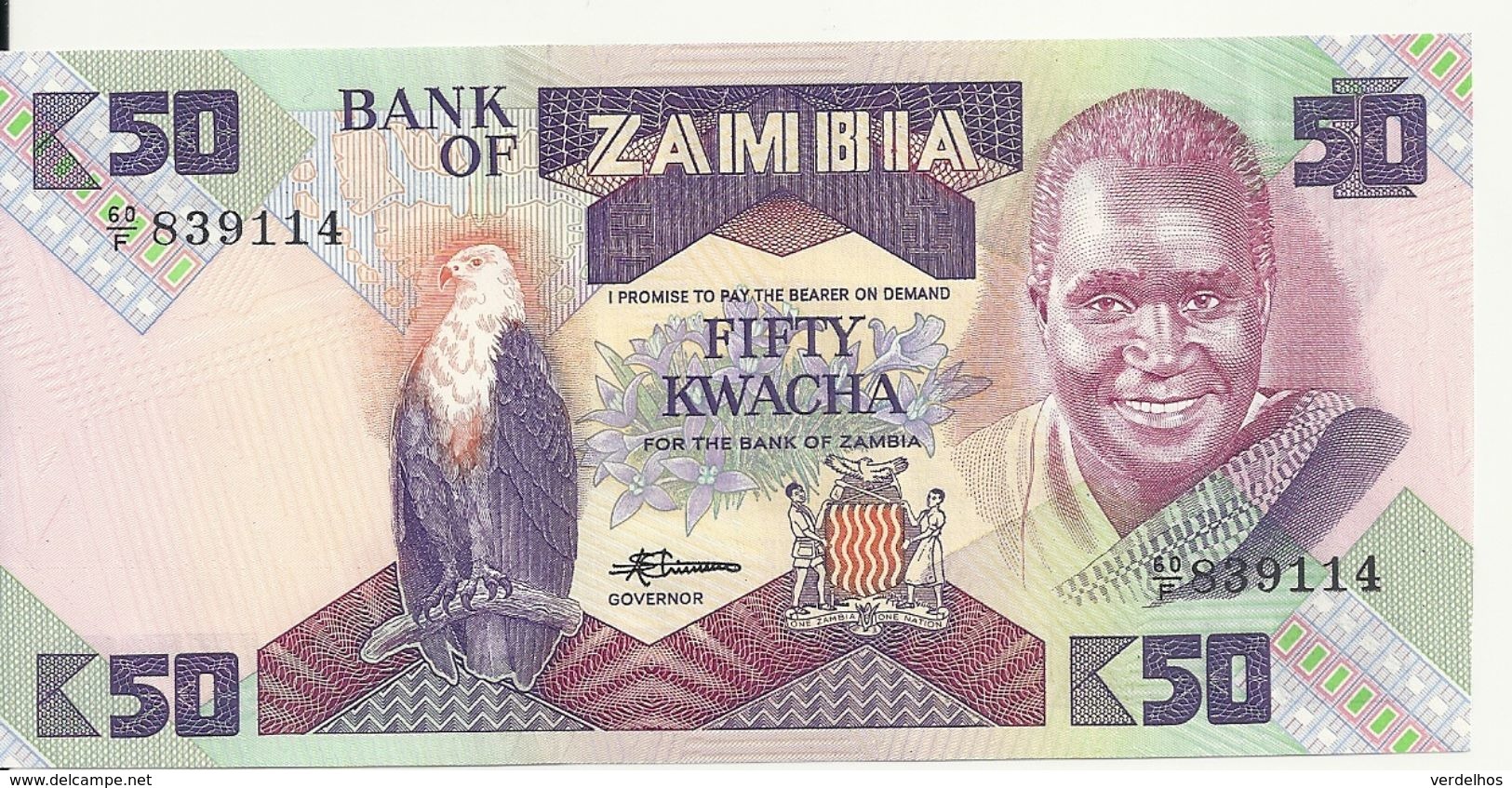 ZAMBIE 50 KWACHA 1986-88 UNC P 28 - Zambia