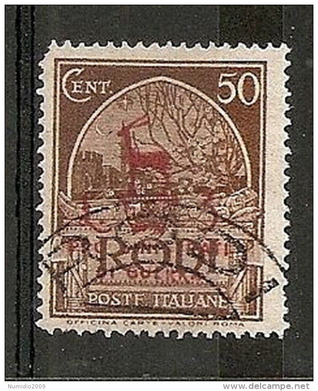 1944 OCCUPAZIONE TEDESCA EGEO USATO SINISTRATI 50 C - RR5864 - Egée (Occ. Allemande)