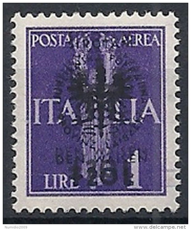 1944 OCCUPAZIONE TEDESCA LUBIANA PRO ORFANI 1 LIRA VARIETà MNH ** - RR12219 - Duitse Bez.: Ljubljana