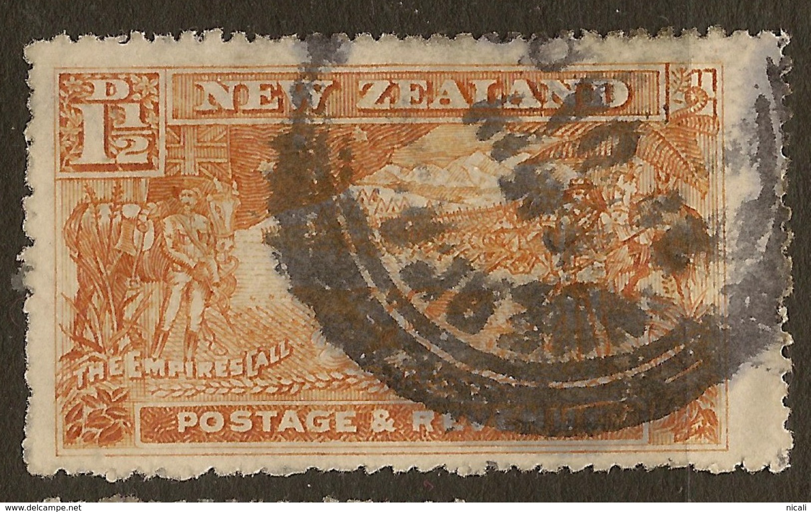 NZ 1898 1 1/2d Boer War P14 SG 318 U #KU12 - Used Stamps
