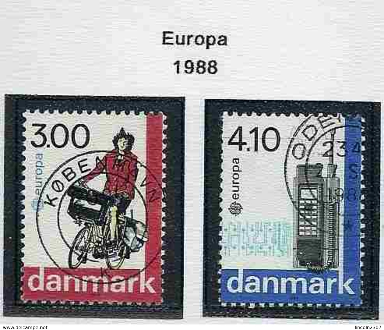 LSJP DENMARK EUROPA CEPT BICYCLE 1988 - 1988