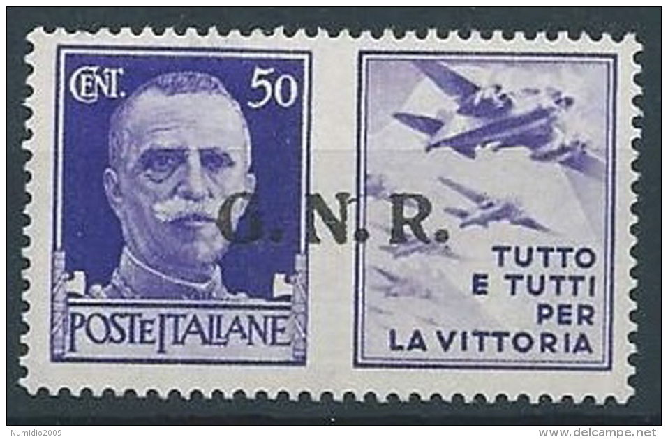 1944 RSI PROPAGANDA DI GUERRA 50 CENT BRESCIA MNH ** - RR13730 - War Propaganda