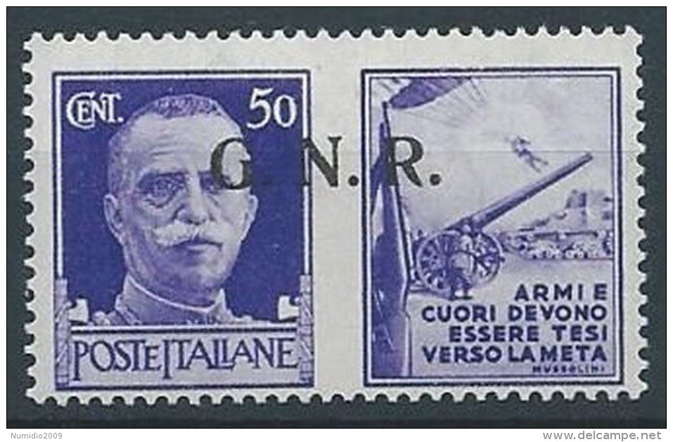 1944 RSI PROPAGANDA DI GUERRA 50 CENT BRESCIA MNH ** - RR13730-2 - Propaganda Di Guerra