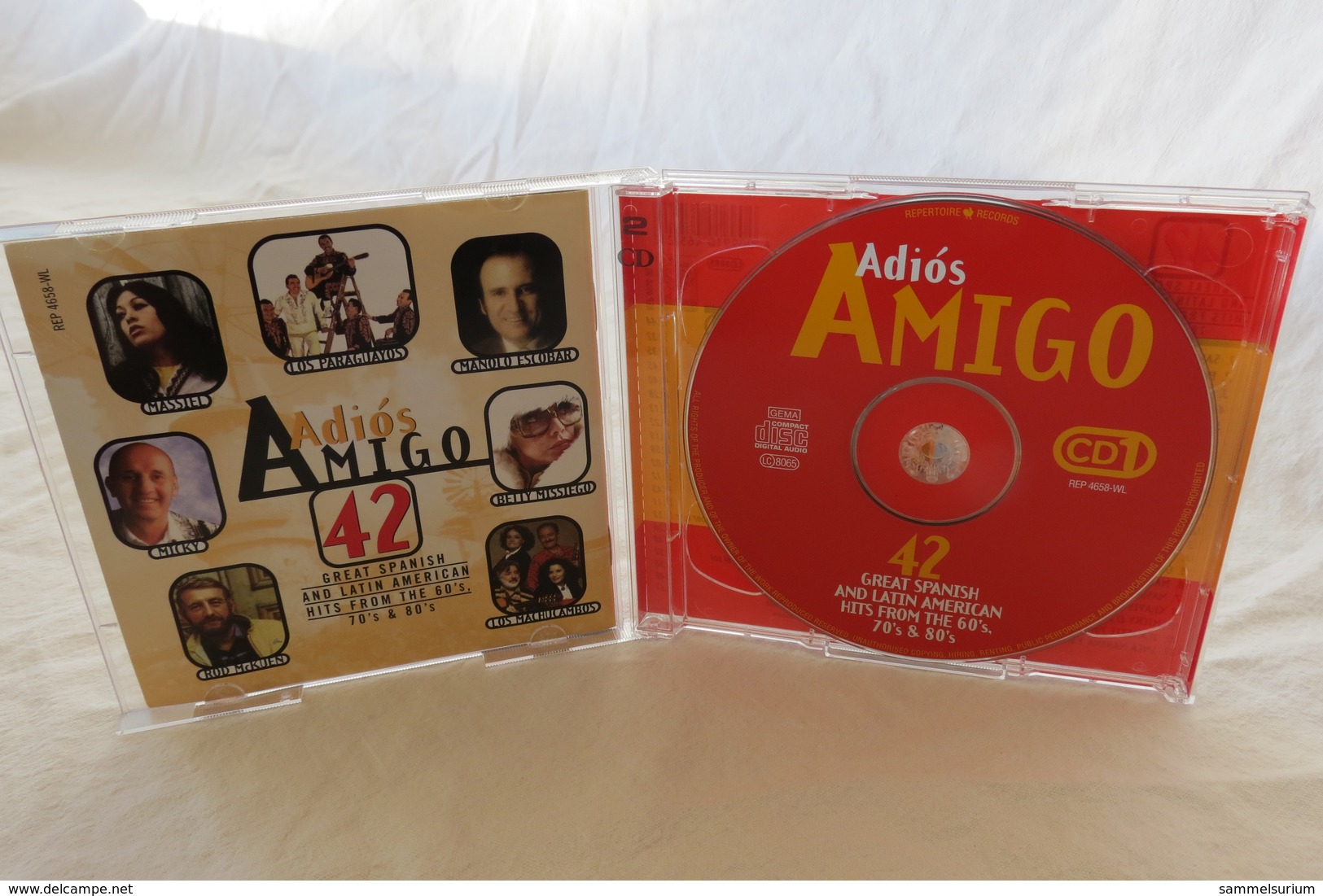 2 CDs "Adiós Amigo" 24 Große Spanische Erfolge Der 60's, 70's Und 80's Aus Den Deutschen Charts - Andere - Spaans
