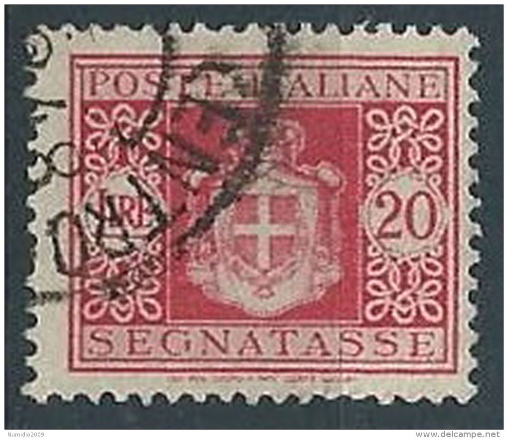 1945 LUOGOTENENZA USATO SEGNATASSE RUOTA 20 LIRE - RR13820-6 - Postage Due