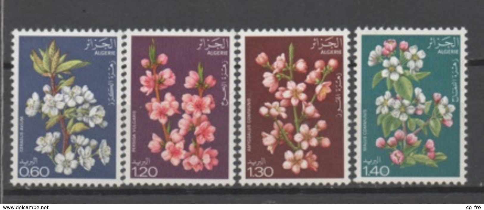 Algérie  N°679/82**, Fleurs D'arbre - Algérie (1962-...)