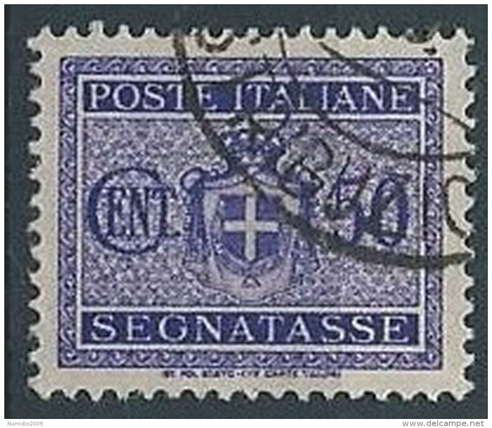 1945 LUOGOTENENZA USATO SEGNATASSE RUOTA 50 CENT - RR13828-4 - Postage Due