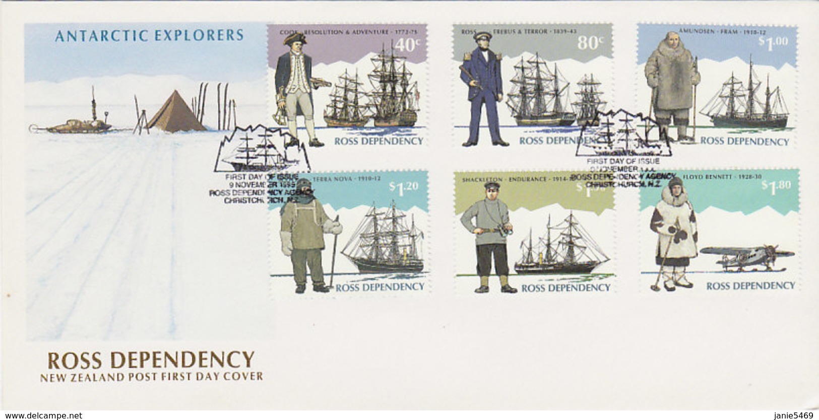 New Zealand Ross Dependency 1995 Explores FDC - FDC