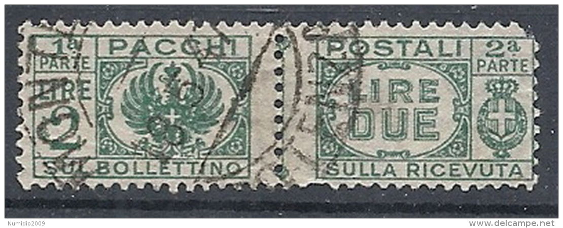 1946 LUOGOTENENZA USATO PACCHI POSTALI 2 LIRE - RR12939 - Colis-postaux