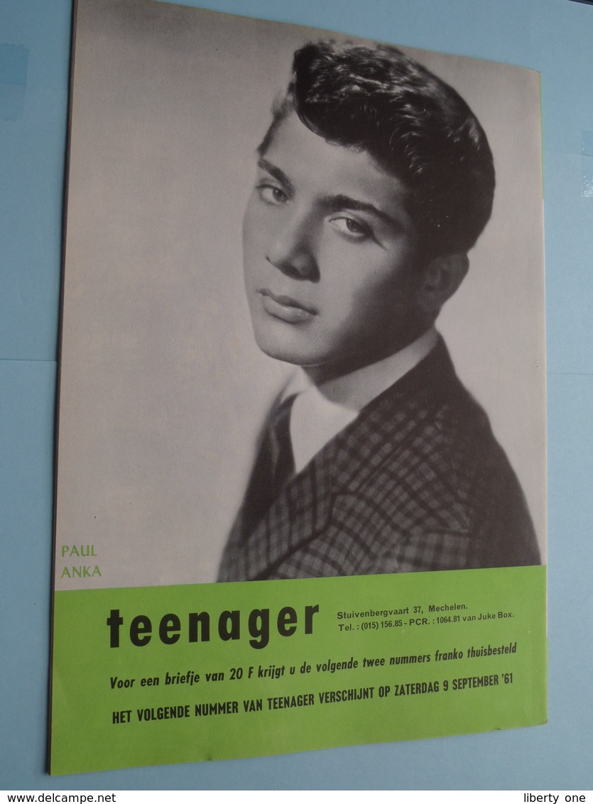 TEENAGER Nr. 4 - 10-6-61 - CONNIE FRANCIS ( Juke Box - Mechelen ) ! - Autres & Non Classés