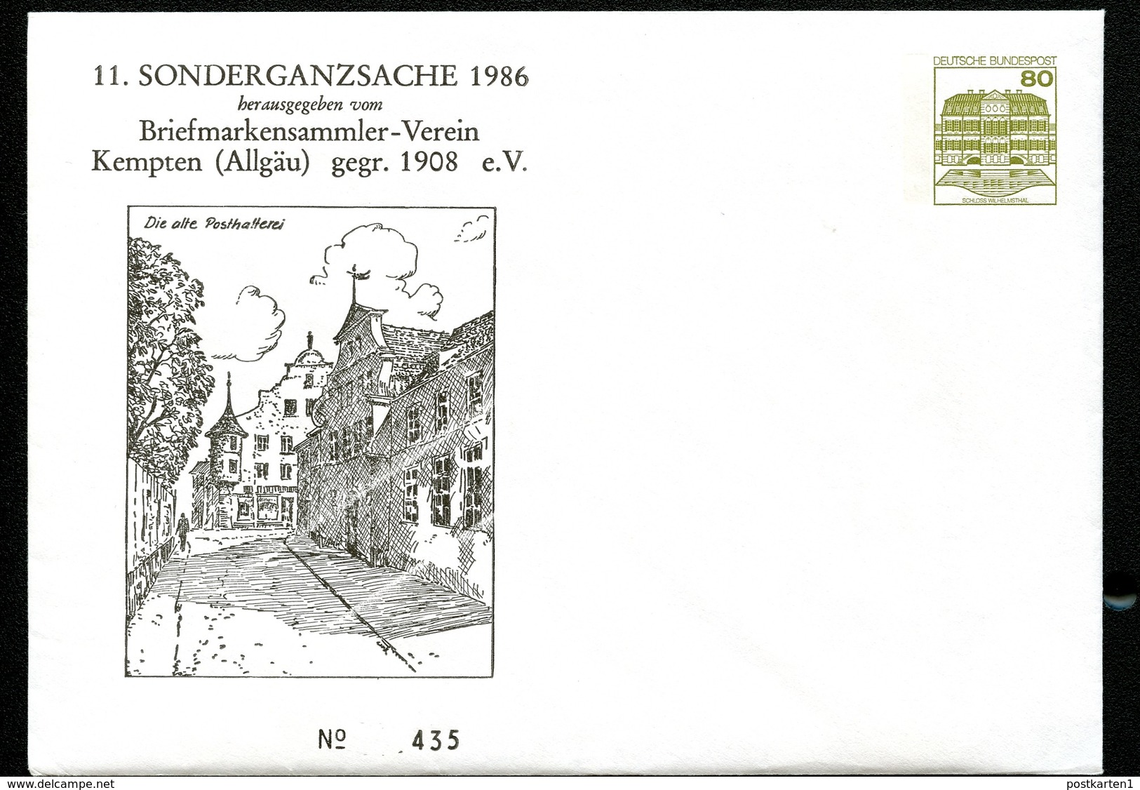 Bund PU117 C2/028 ALTE POSTHALTEREI KEMPTEN 1986 - Post