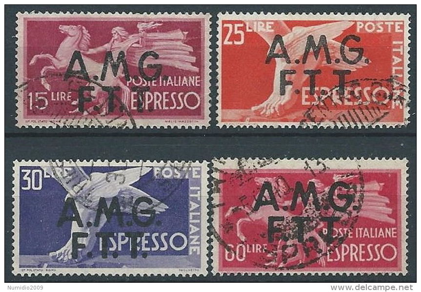 1947-48 TRIESTE A USATO ESPRESSI 4 VALORI - RR13873 - Express Mail