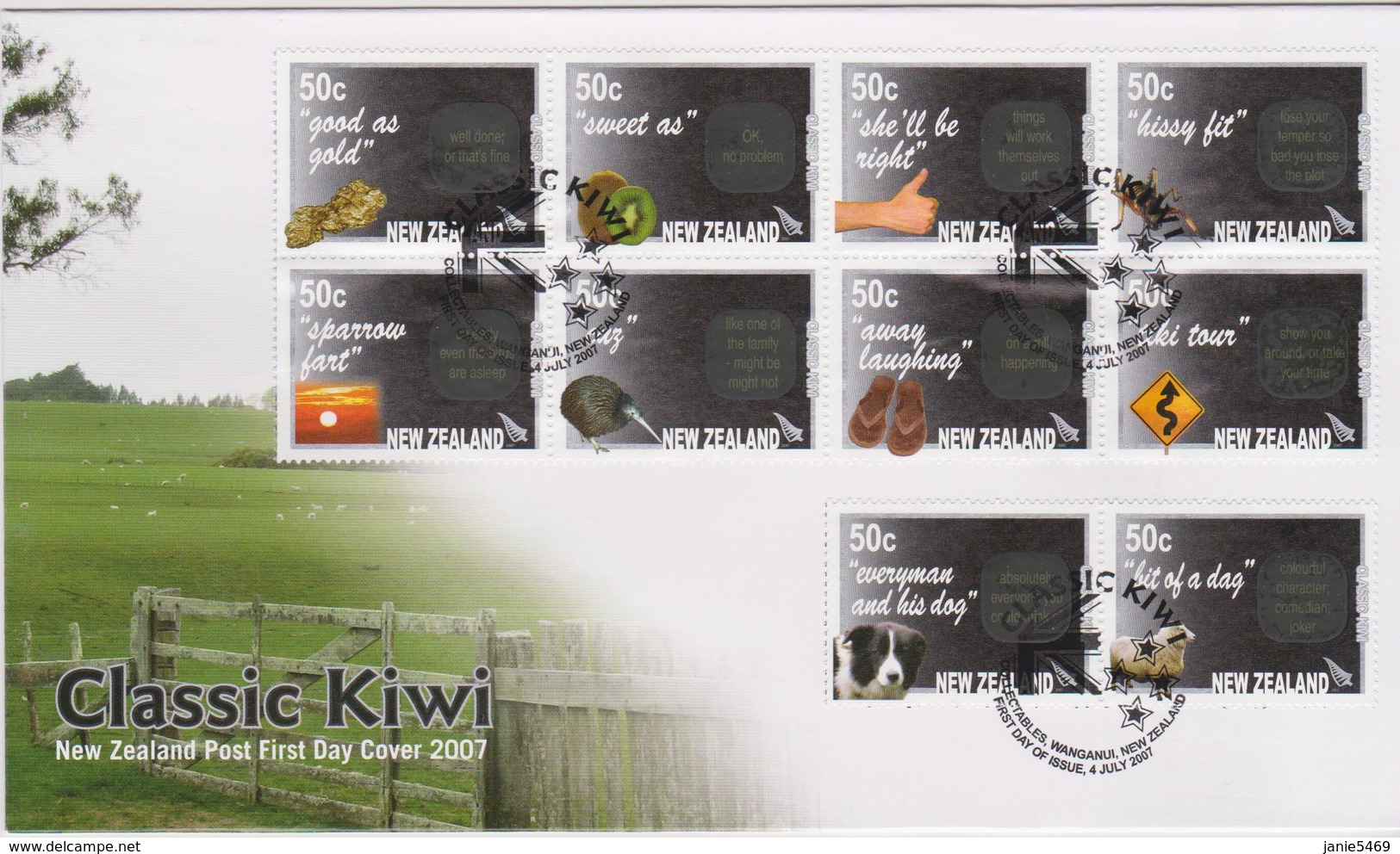 New Zealand 2007 Classic Kiwi,FDC - FDC