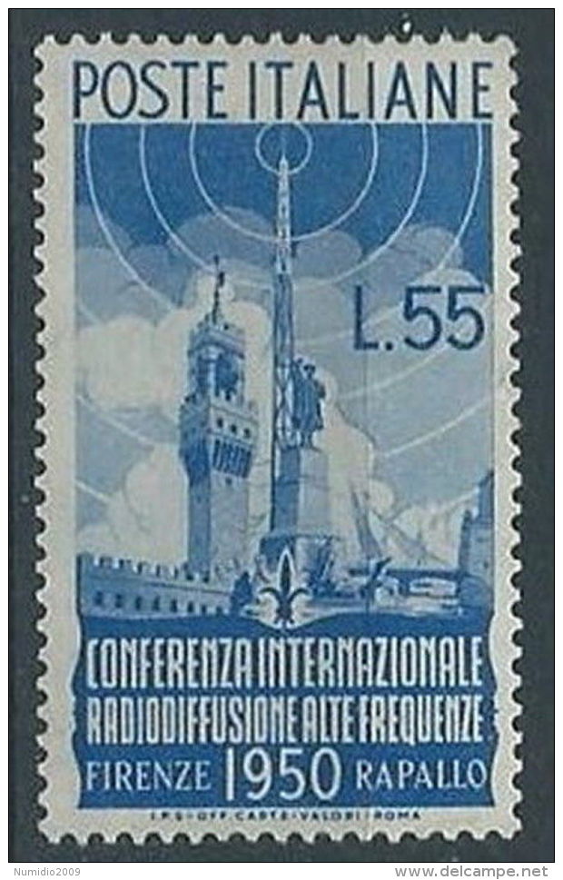 1950 ITALIA RADIODIFUSSIONE 55 LIRE MH * - RR13208 - 1946-60: Neufs