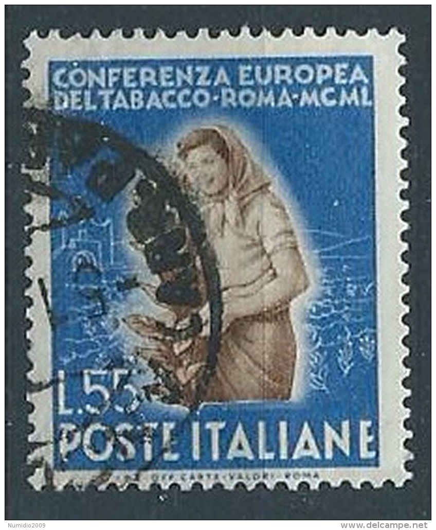 1950 ITALIA USATO TABACCO 55 LIRE - RR13372-3 - 1946-60: Usati