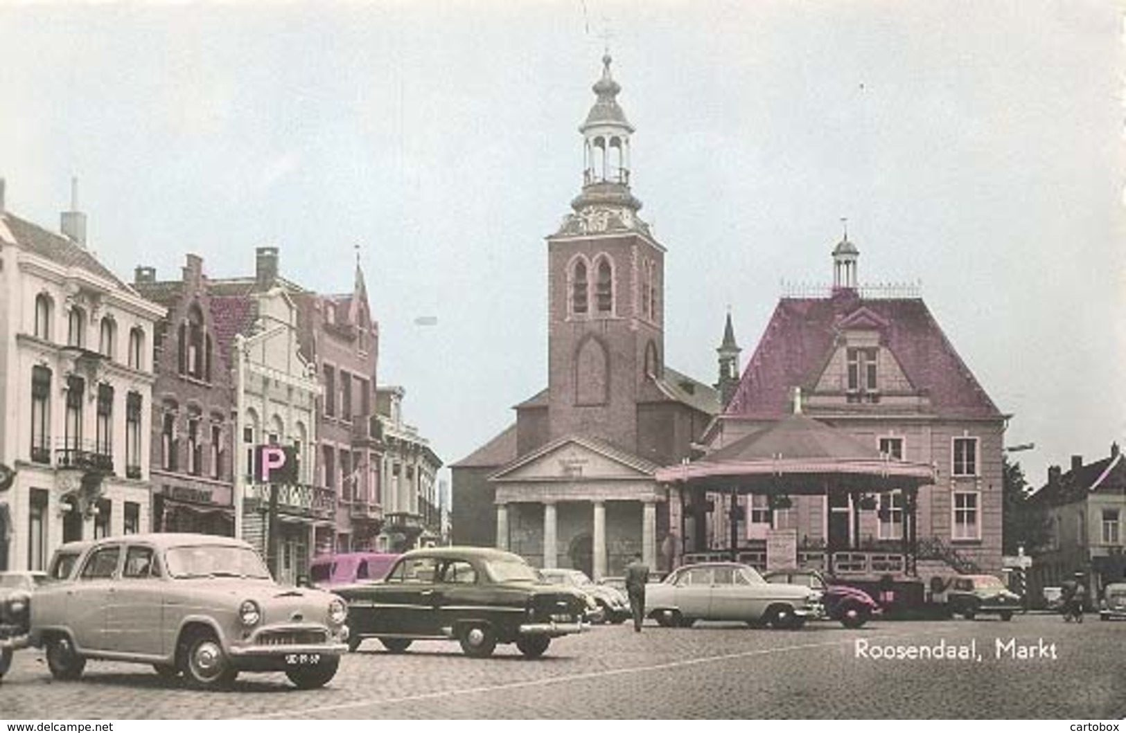Roosendaal, Markt  (met Klassieke Auto's)  (glansfotokaart) - Roosendaal