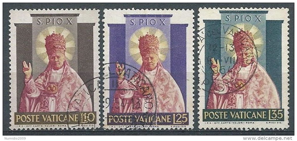 1954 VATICANO USATO SANTIFICAZIONE DI PIO X - VTU062 - Oblitérés