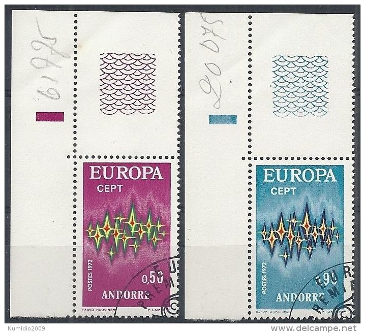 1972 ANDORRA FRANCESE USATO EUROPA - 1972